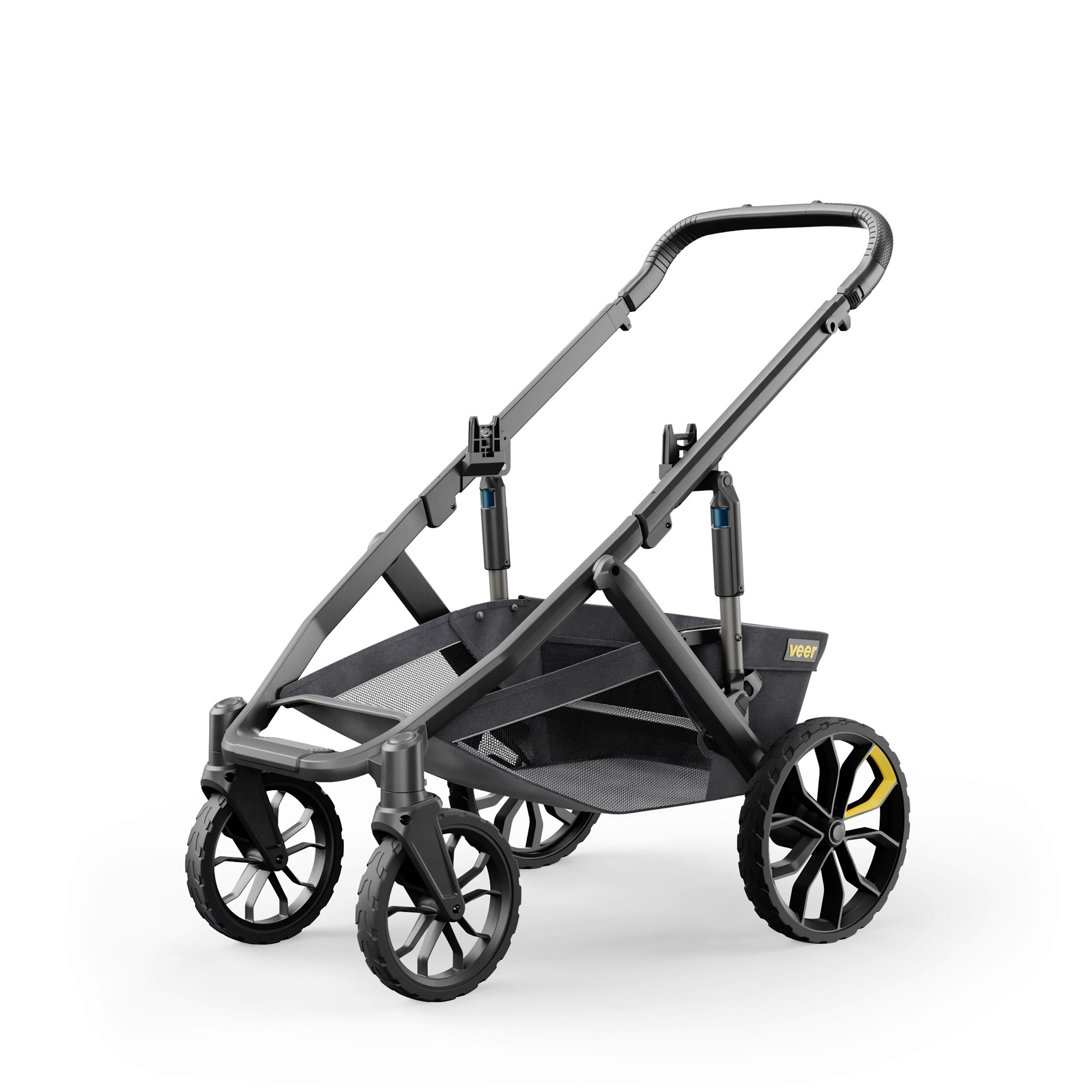 KINDERWAGENGESTELL Veer Switchback &Roll  - Dunkelgrau, Basics, Metall (91/107cm) - Veer