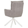 ARMLEHNSTUHL  Stoffauswahl, Sitzfläche 360° drehbar, automatische Rückholfunktion Cord  - Taupe/Creme, Design, Textil/Metall (60/95/62cm) - Novel