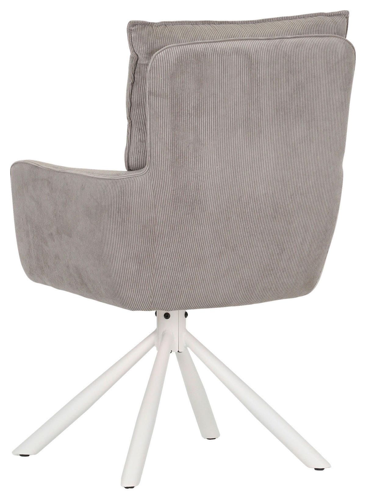 ARMLEHNSTUHL  Stoffauswahl, Sitzfläche 360° drehbar, automatische Rückholfunktion Cord  - Taupe/Creme, Design, Textil/Metall (60/95/62cm) - Novel