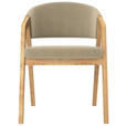 ARMLEHNSTUHL  in Mikrofaser  - Taupe, KONVENTIONELL, Holz/Textil (59/96/60cm) - Carryhome