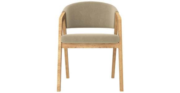 ARMLEHNSTUHL  in Mikrofaser  - Taupe, KONVENTIONELL, Holz/Textil (59/96/60cm) - Carryhome