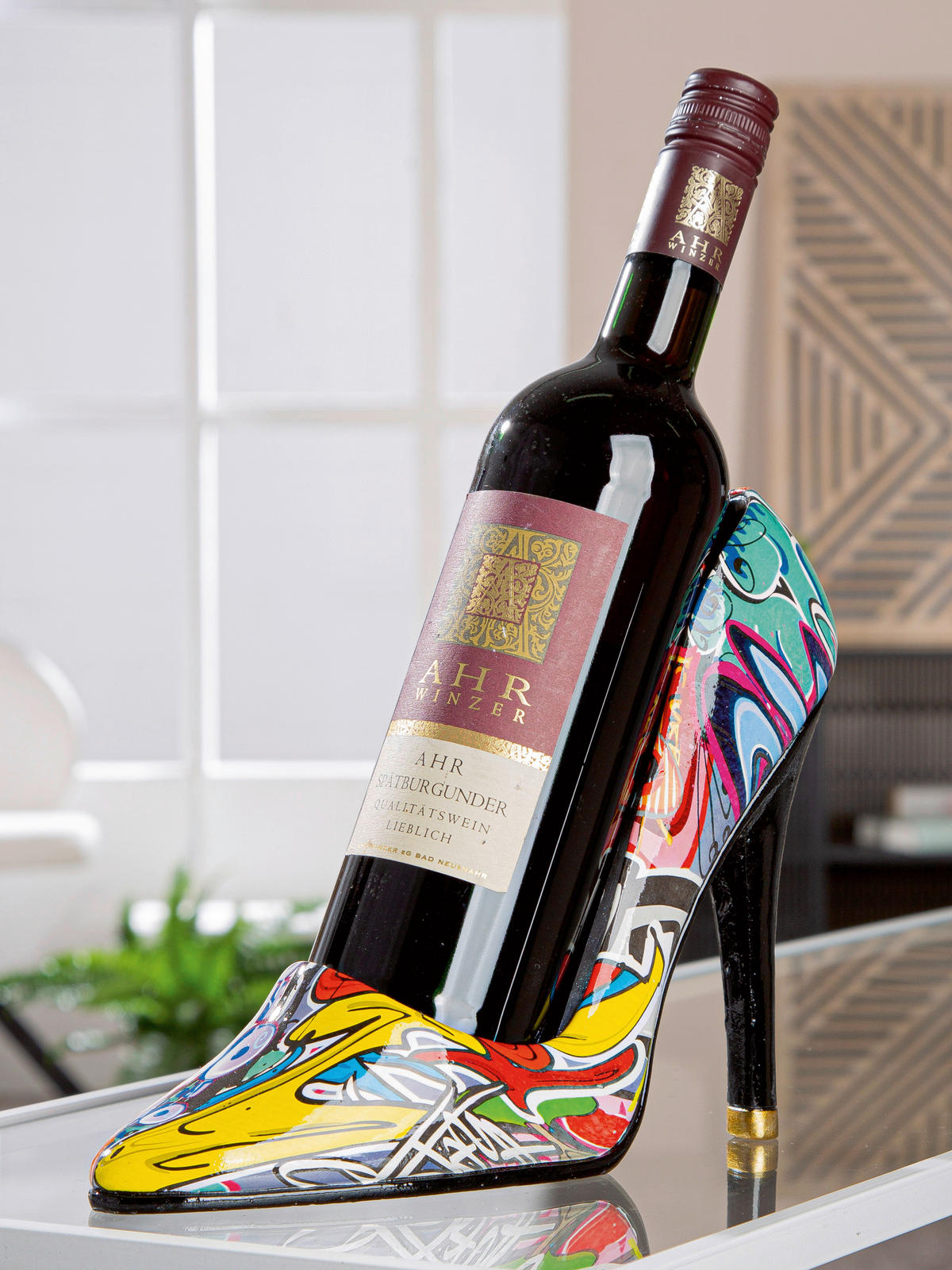 FLASCHENHALTER - Multicolor, Trend, Kunststoff (23/19/9cm) - Ambia Home