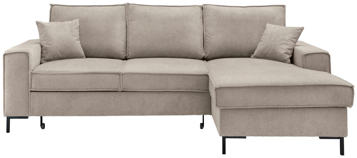 KUTNA GARNITURA tekstil  taupe   - crna/taupe, Moderno, tekstil/metal (240/150cm) - Livetastic