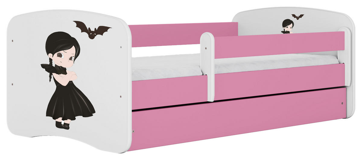 KINDER-/JUNIORBETT - Pink/Birkefarben, MODERN, Holz/Holzwerkstoff (80/160cm) - MID.YOU