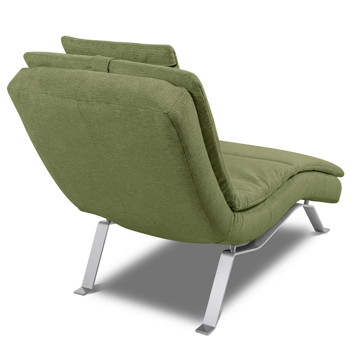 RELAXLIEGE in Chenille Grün  - Silberfarben/Grün, Design, Textil/Metall (65/95/171cm) - Celina Home