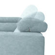 ECKSOFA  in Mikrofaser Hellblau  207/301 cm  - Schwarz/Hellblau, Design, Textil/Metall (207/301cm) - Xora