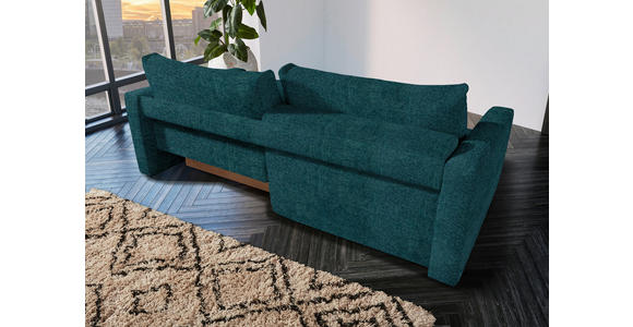 2,5-SITZER in Velours Opal - Opal/Schwarz, Design, Kunststoff/Textil (240/70/125cm) - Xora