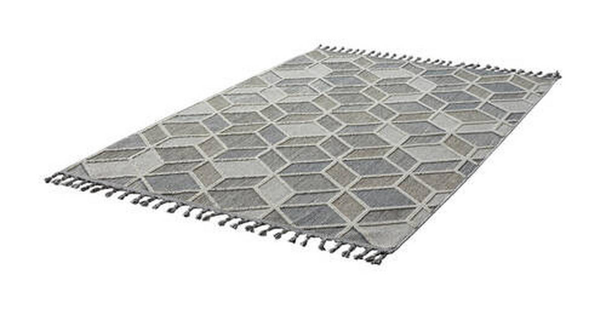 WEBTEPPICH 80/150 cm Blau, Grau  - Blau/Grau, Design, Textil (80/150cm) - Novel