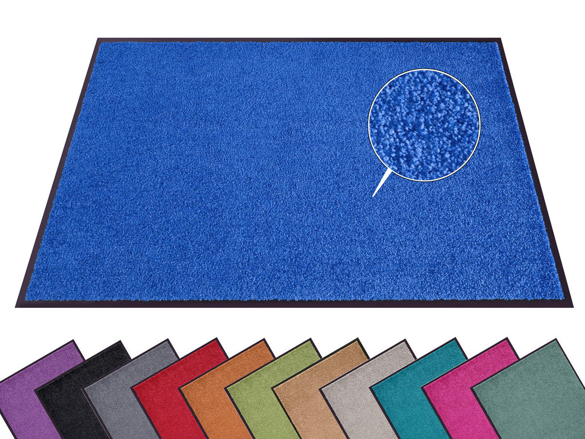 SCHMUTZFANGMATTE 40/60 cm Wash & Clean Blau  - Blau, Basics, Kunststoff/Textil (40/60cm)