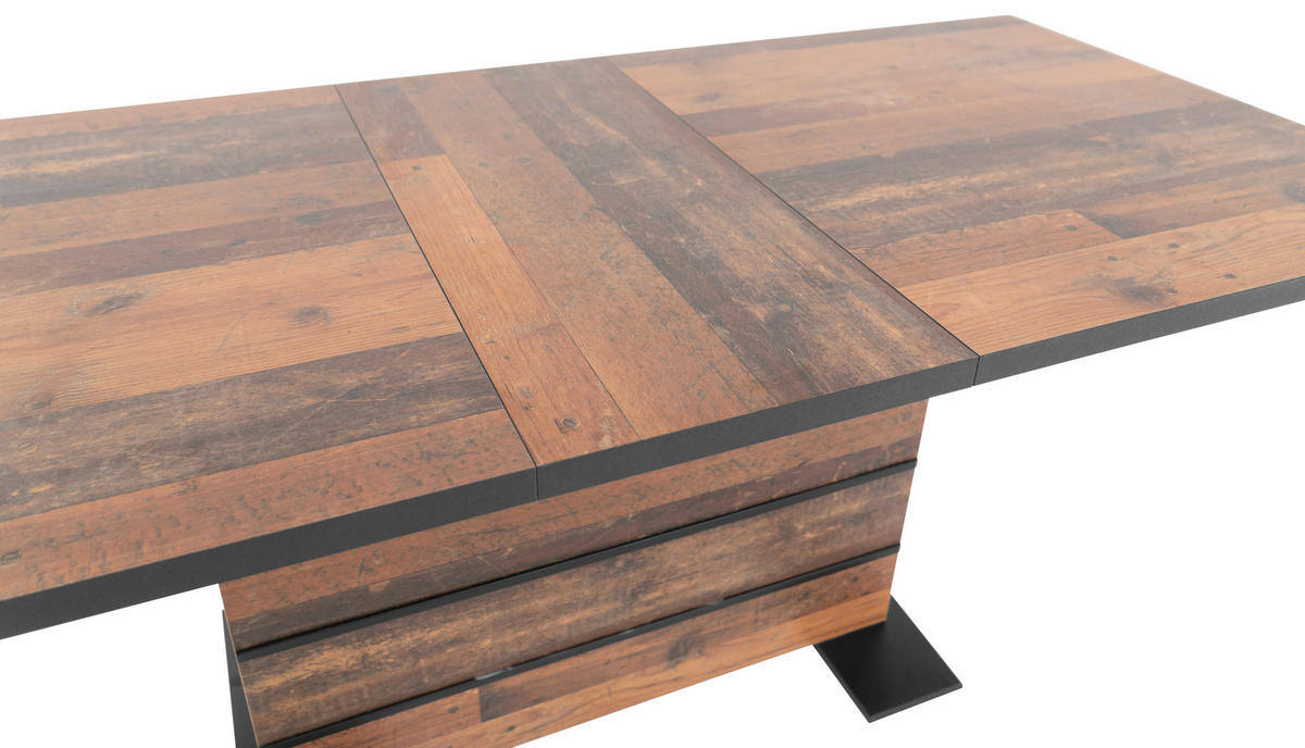 ESSTISCH Braun rechteckig  ausziehbar  - Braun, KONVENTIONELL, Holzwerkstoff (160/90/75cm) - MID.YOU