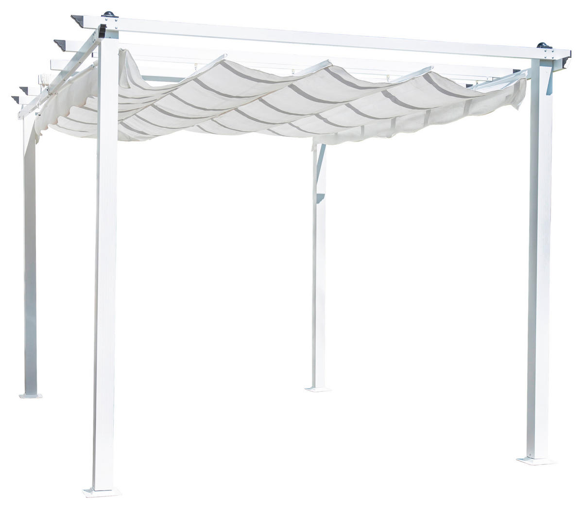 PERGOLA 345/246/395 cm Aluminium  - KONVENTIONELL, Textil/Metall (345/246/395cm) - Gardenson