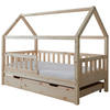 HAUSBETT Absturzsicherung, Rollrost, Bettschublade 80/160 cm  in Naturfarben  - Naturfarben, MODERN, Holz (80/160cm) - MID.YOU