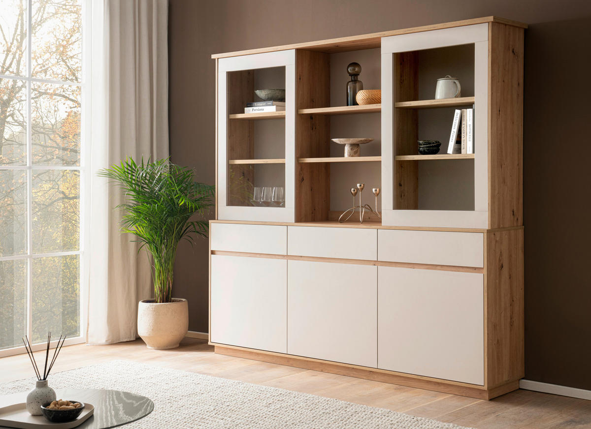 BUFFET 202/199/40 cm  in Kaschmir, Eiche Artisan  - Kaschmir/Eiche Artisan, Design, Holzwerkstoff (202/199/40cm) - MID.YOU