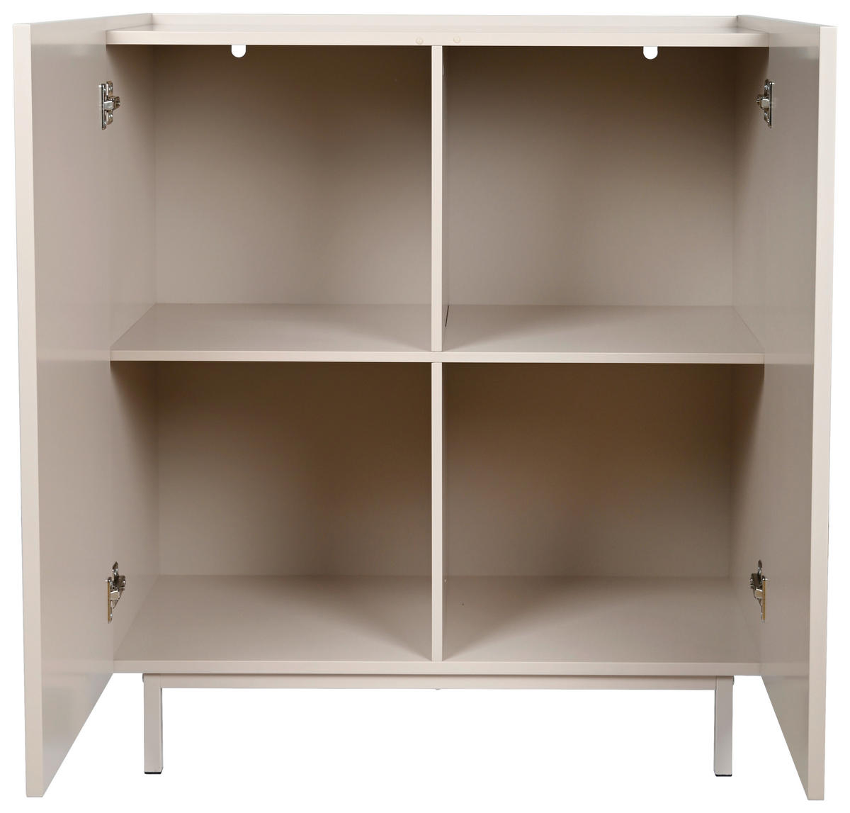 ŠIROKÁ KOMODA, hnědá, 80/89/40 cm - hnědá, Design, kov/kompozitní dřevo (80/89/40cm) - Livetastic