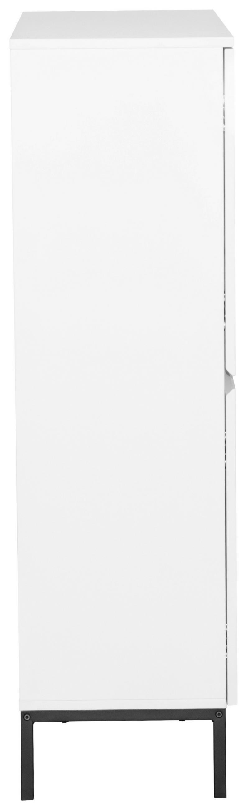 HIGHBOARD  in 100/122/35 cm  - Schwarz/Weiß, Design, Holzwerkstoff/Metall (100/122/35cm) - Hom`in