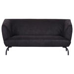 2-SITZER-SOFA Mikrofaser Anthrazit, Braun  - Anthrazit/Schwarz, KONVENTIONELL, Textil/Metall (165/79/85cm) - Carryhome