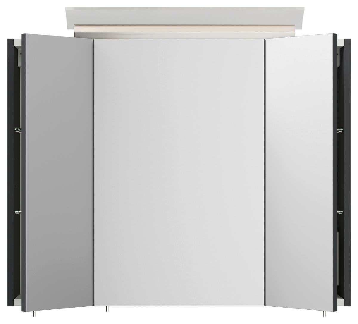 SPIEGELSCHRANK 80/62/17 cm  - Graphitfarben, MODERN, Glas/Holzwerkstoff (80/62/17cm) - MID.YOU