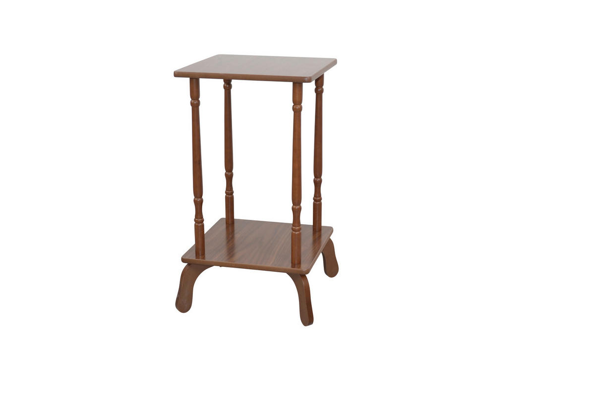 BEISTELLTISCH 36/36/61 cm Kautschukholz massiv Nussbaumfarben  - Nussbaumfarben, KONVENTIONELL, Holz/Holzwerkstoff (36/36/61cm) - MID.YOU