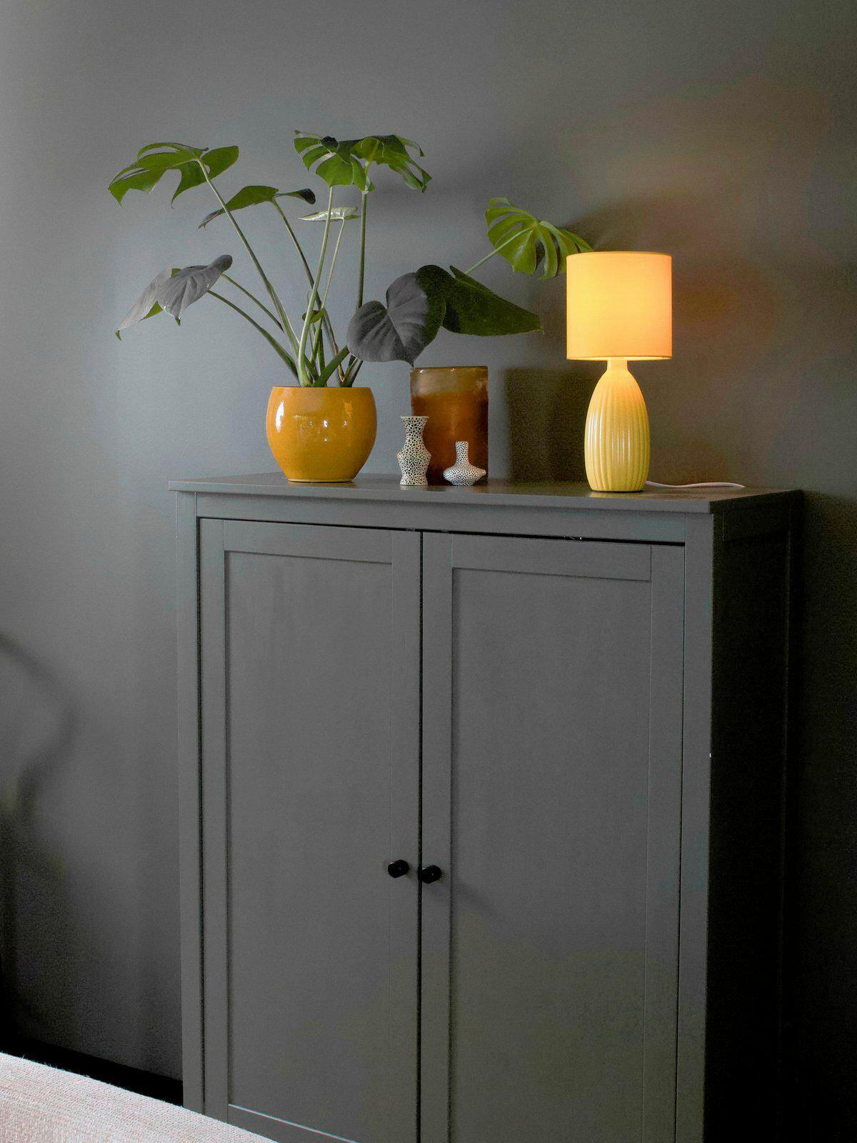 TISCHLEUCHTE Uno 16/37/16 cm   - Gelb/Goldfarben, LIFESTYLE, Keramik/Metall (16/37/16cm) - PR Home