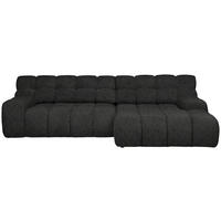 ECKSOFA in Webstoff Schwarz  - Schwarz, Modern, Kunststoff/Textil (297/180cm) - Welnova
