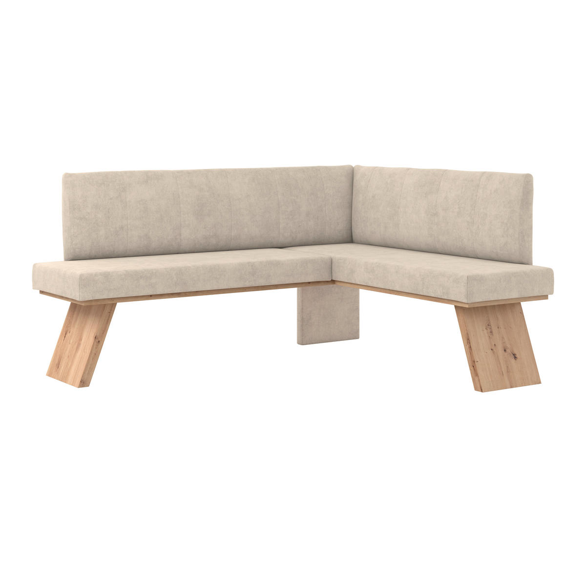 ECKBANK 185/150 cm Webstoff Beige   - Eichefarben/Beige, KONVENTIONELL, Textil (185/150cm) - Livetastic