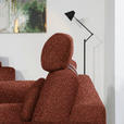 3-SITZER-SOFA in Struktur Rostfarben  - Rostfarben/Schwarz, Design, Holz/Textil (196/85-104/95cm) - Novel
