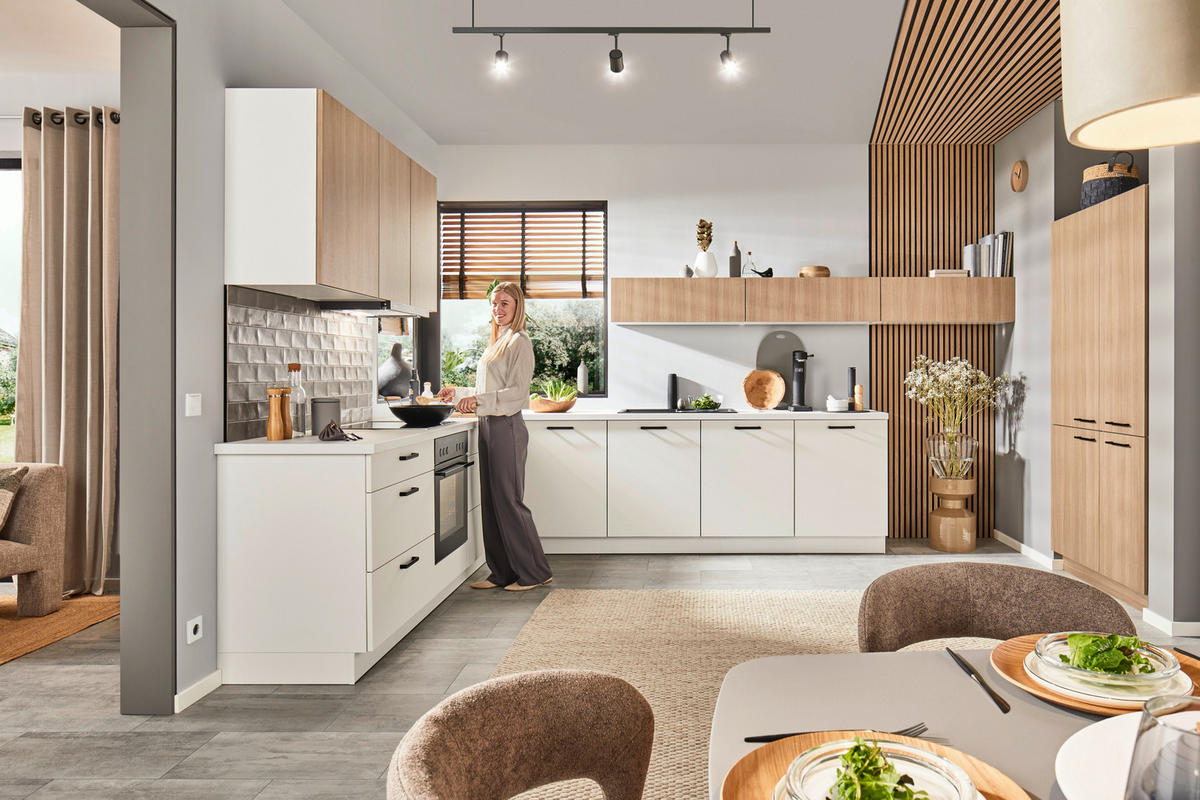 EINBAUKÜCHE   - Weiß, Design, Holzwerkstoff - Dieter Knoll