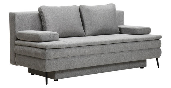 SCHLAFSOFA in Webstoff Grau  - Schwarz/Grau, Design, Kunststoff/Textil (200/90/100cm) - Venda