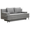 SCHLAFSOFA  mit Stoffauswahl, Liegefunktion Webstoff Grau  - Schwarz/Grau, Design, Kunststoff/Textil (200/90/100cm) - Venda