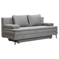 SCHLAFSOFA  mit Stoffauswahl, Liegefunktion Webstoff Grau  - Schwarz/Grau, Design, Kunststoff/Textil (200/90/100cm) - Venda