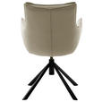 ARMLEHNSTUHL in Eisen beschichtet - Schwarz/Cappuccino, Design, Textil/Metall (60/90/65cm) - Novel