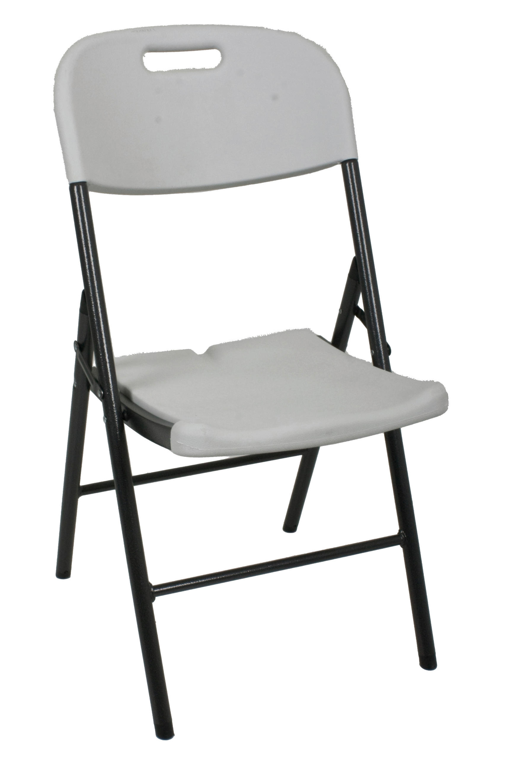 GARTENKLAPPSTUHL Stahl Anthrazit, Weiß  - Anthrazit/Weiß, Basics, Kunststoff/Metall (46/87/54cm) - Gardenson