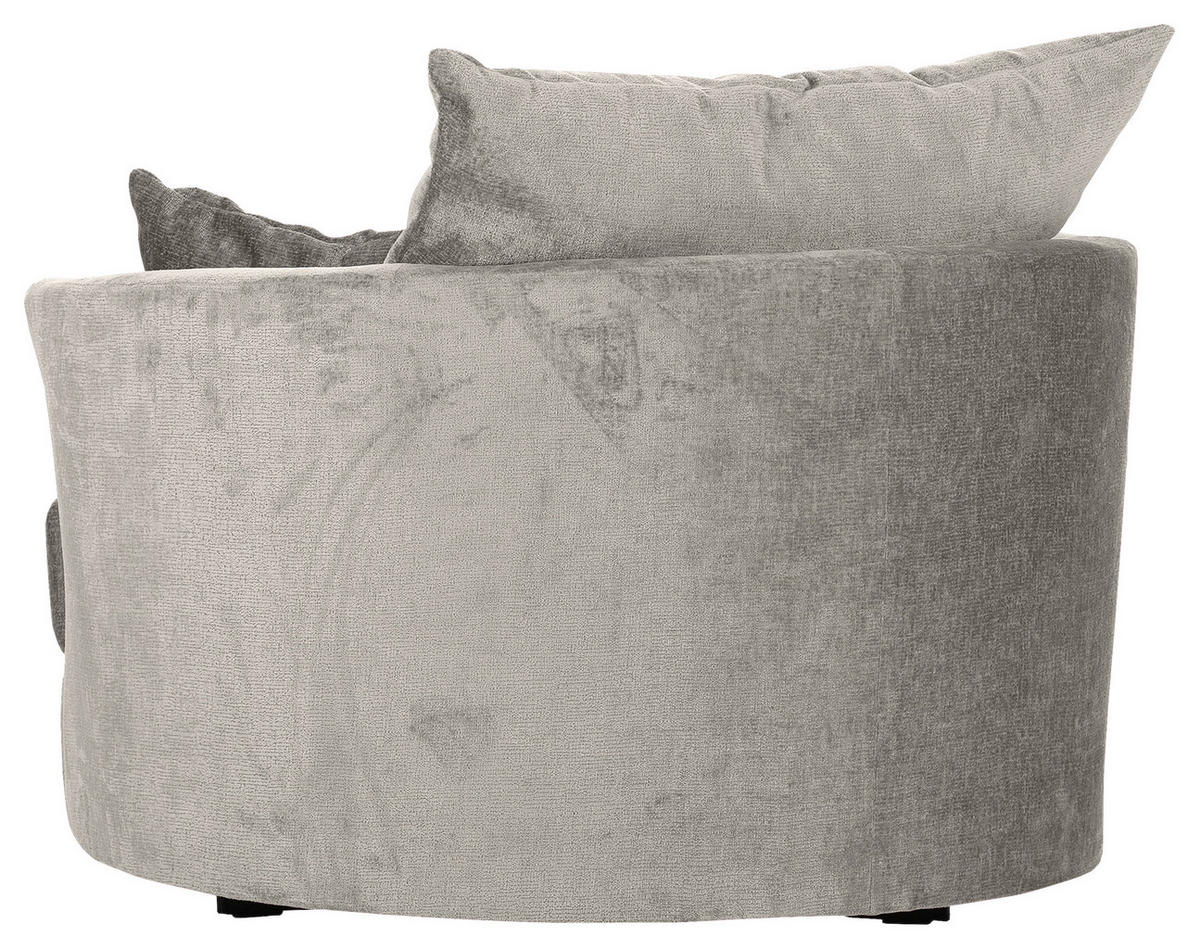 SESSEL in Chenille Hellgrau  - Hellgrau/Schwarz, Konventionell, Textil/Metall (115/72/115cm) - Carryhome