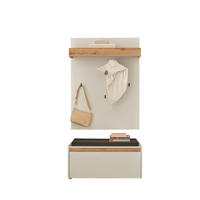 GARDEROBE 3-teilig  in 100/200/40 cm  - Eiche Wotan/Weiß, Design, Holzwerkstoff/Textil (100/200/40cm) - Modante