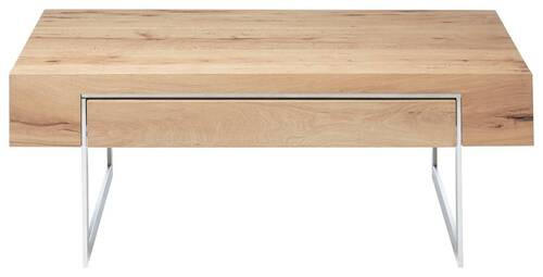 KLUB STOČIĆ 110/40/60 cm  boja hrasta, boja nerđajućeg čelika  - boja hrasta/boja nerđajućeg čelika, Dizajnerski, drvo/metal (110/40/60cm) - Valnatura