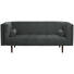 SOFA in Textil Dunkelgrau - Dunkelgrau/Dunkelbraun, Design, Holz/Textil (200/80/87cm) - Carryhome SOFA in Textil Dunkelgrau - Dunkelgrau/Dunkelbraun, Design, Holz/Textil (200/80/87cm) - Carryhome