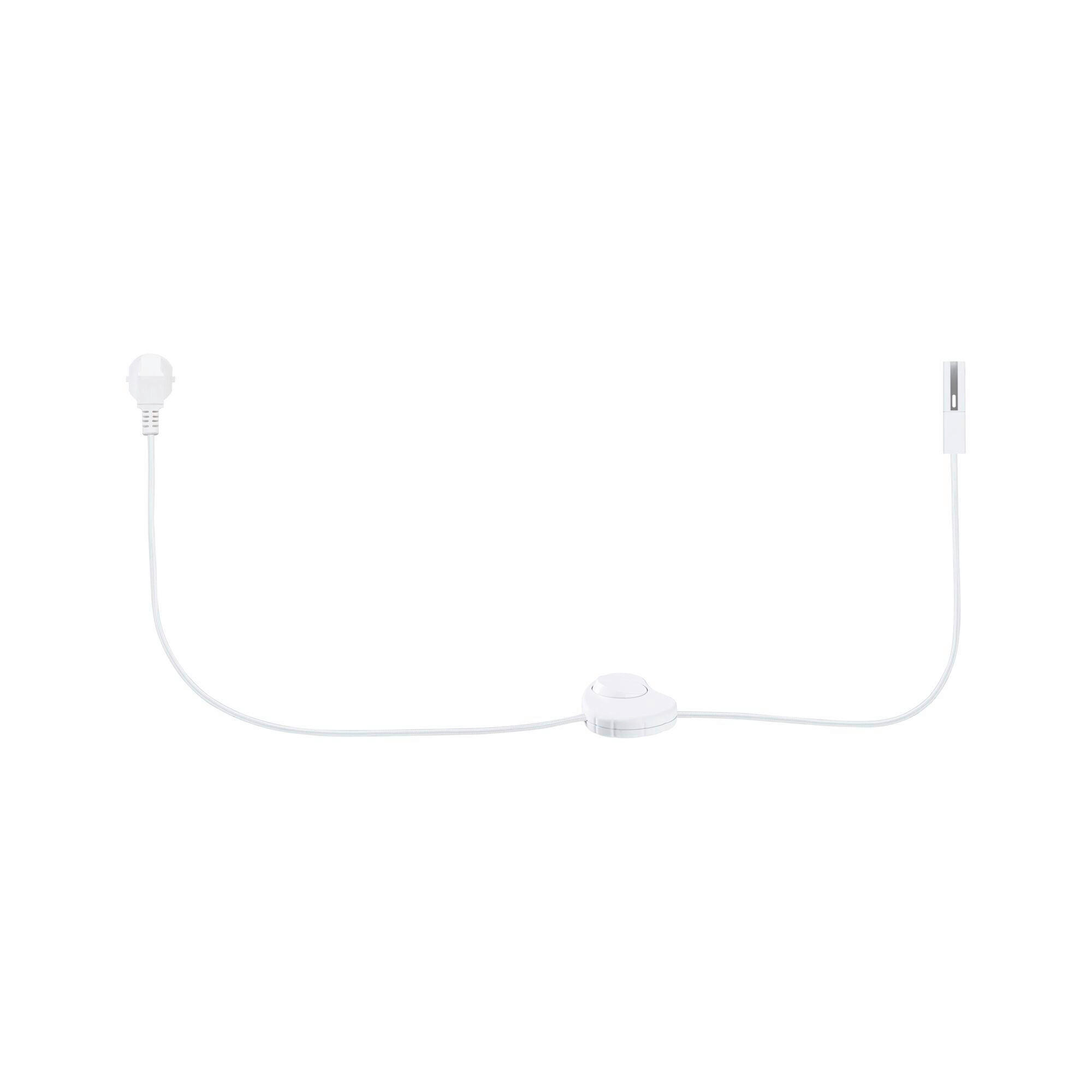 SCHIENENSYSTEM-EINSPEISER 200/1,8/1,8 cm   - Weiß, Basics, Kunststoff (200/1,8/1,8cm) - Paulmann