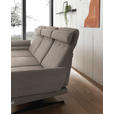 ECKSOFA Taupe Flachgewebe  - Taupe/Schwarz, Design, Textil/Metall (176-217/279-327cm) - Dieter Knoll