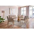 ESSTISCH in Holz, Metall 160/90/76 cm   - Eichefarben/Schwarz, Design, Holz/Metall (160/90/76cm) - Novel