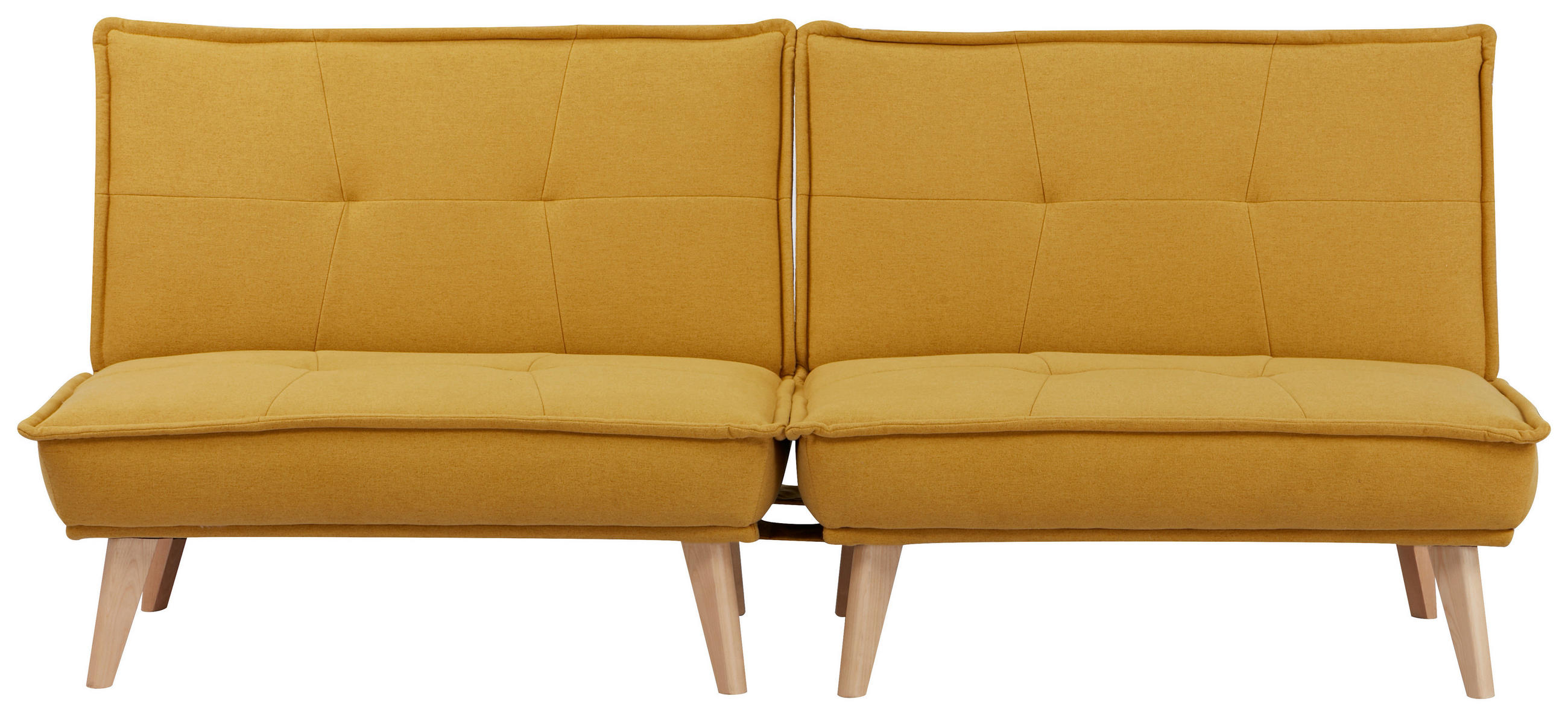 SCHLAFSOFA in Webstoff Gelb  - Gelb/Naturfarben, Design, Holz/Textil (99/84/83cm) - MID.YOU