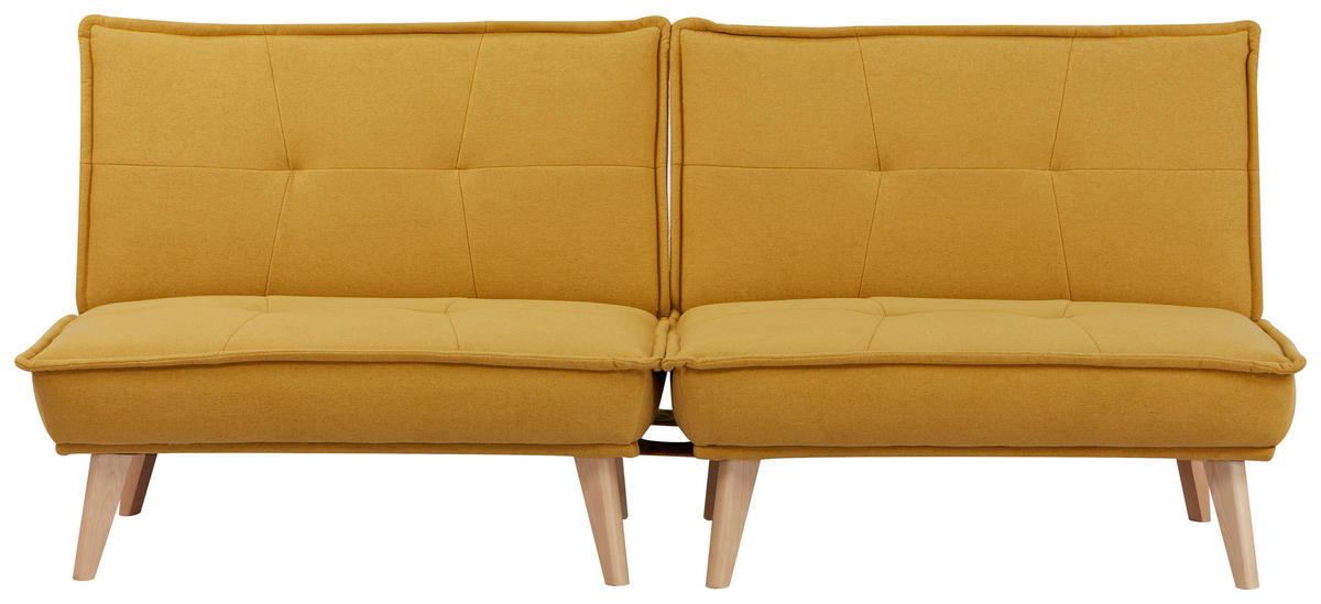 SCHLAFSOFA in Webstoff Gelb  - Gelb/Naturfarben, Design, Holz/Textil (99/84/83cm) - MID.YOU