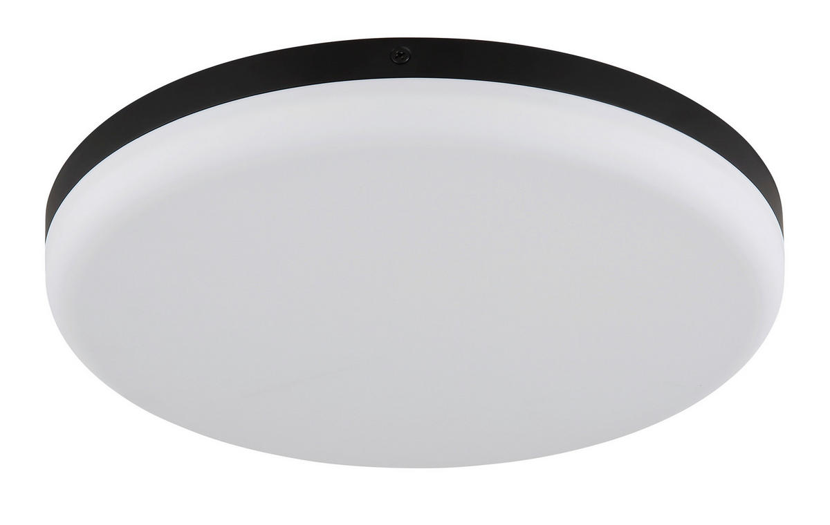 LED-DECKENLEUCHTE MATTHEW 30/5 cm   - Schwarz/Weiß, KONVENTIONELL, Kunststoff (30/5cm) - Globo