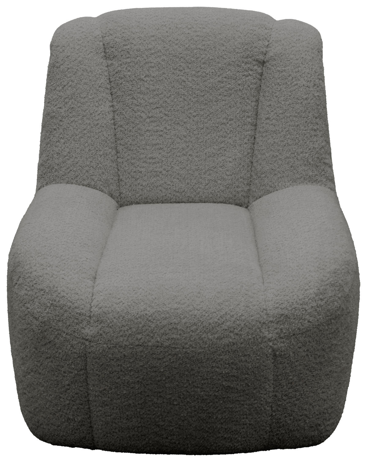 SESSEL in Chenille Graphitfarben  - Creme/Schwarz, MODERN, Kunststoff/Textil (77/82/93cm) - Livetastic