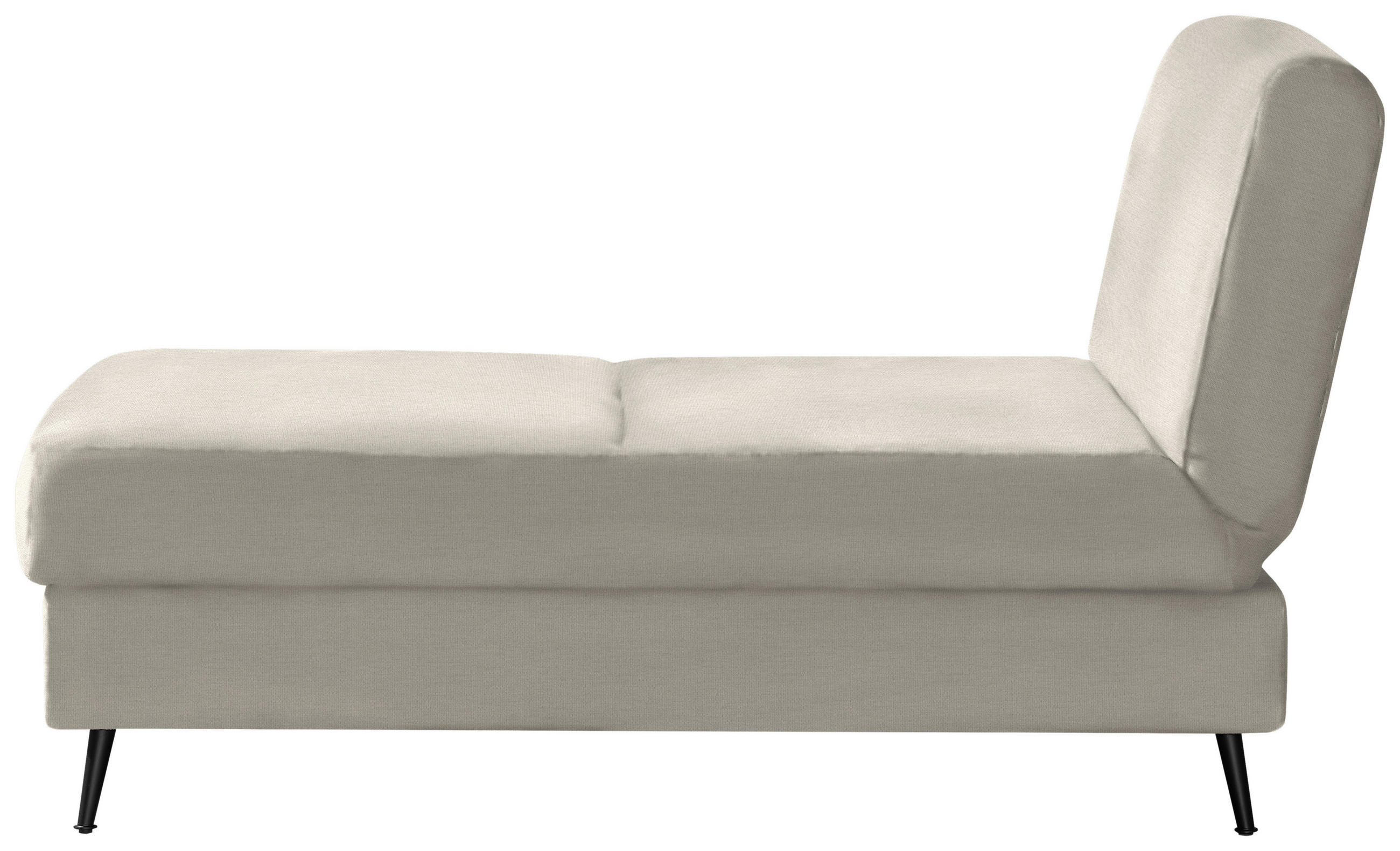 SCHLAFSOFA in Webstoff Creme  - Creme/Schwarz, Modern, Textil/Metall (205/90/92cm) - Novel