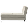 SCHLAFSOFA in Webstoff Creme  - Creme/Schwarz, Modern, Textil/Metall (205/90/92cm) - Novel