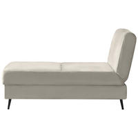 SCHLAFSOFA in Webstoff Creme  - Creme/Schwarz, Modern, Textil/Metall (205/90/92cm) - Novel