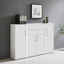 AKTENSCHRANK Weiß  - Weiß, MODERN, Holzwerkstoff (172,6/113,6/33cm) - MID.YOU