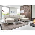 WOHNLANDSCHAFT in Flachgewebe Beige - Chromfarben/Beige, KONVENTIONELL, Textil/Metall (168/305/200cm) - Voleo
