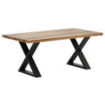 ESSTISCH in Holz, Metall 180/100/76 cm   - Wildeiche/Anthrazit, Design, Holz/Metall (180/100/76cm) - Waldwelt