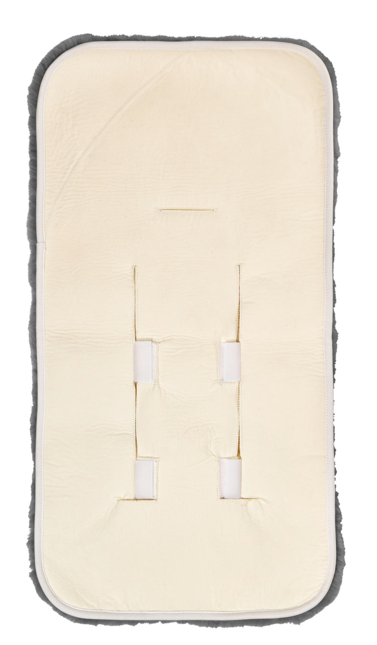 KINDERWAGENEINLAGE  - Weiß/Grau, Basics, Leder (38/75cm) - Jimmylee